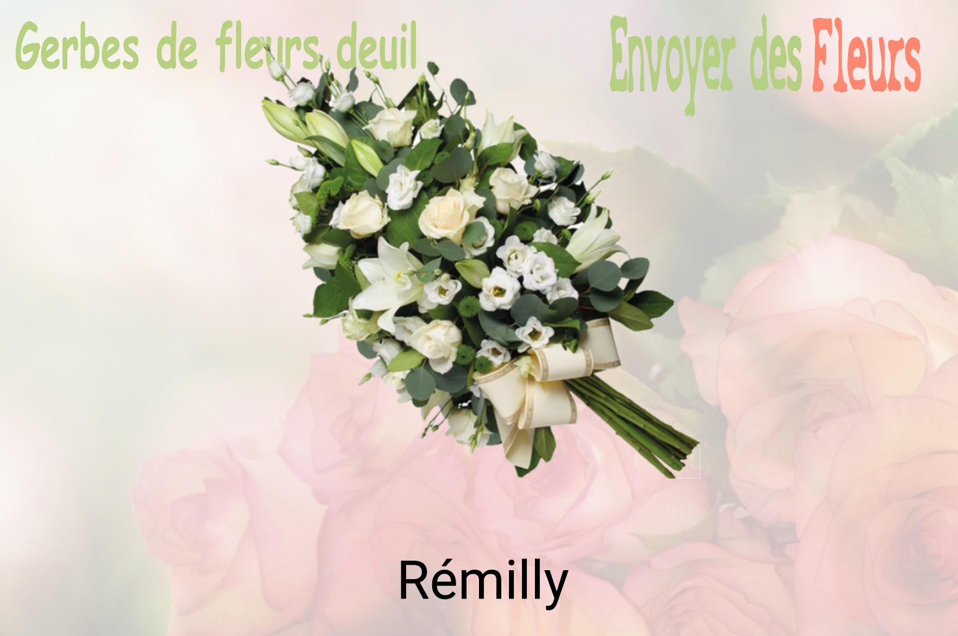 Gerbe de fleurs de deuil livrée à Rémilly